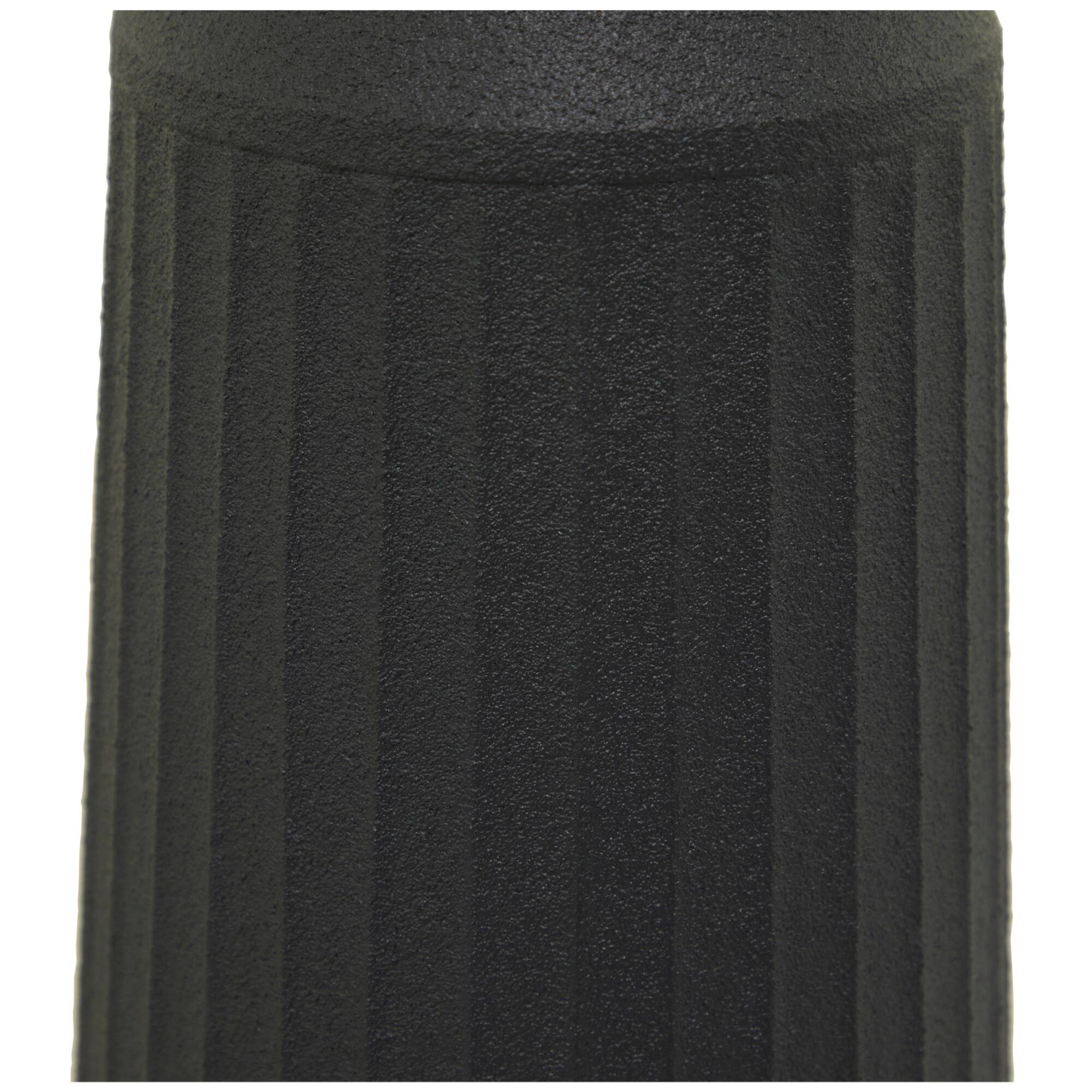 Black Metal Grooved Vase 8" x 8" x 30"